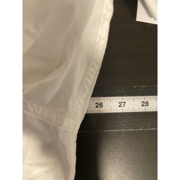 Jared Lang Mens Shirt Size 3XL White Long Sleeve Button Up Contrast Cuff Preppy - Picture 6 of 8